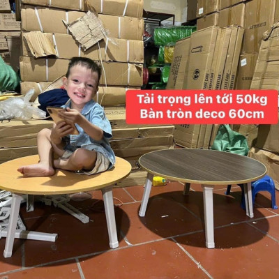 Bàn trà tròn sofa ngồi bệt gấp gọn trang trí decor Tundo chân chắc chắn tiện lợi giá rẻ