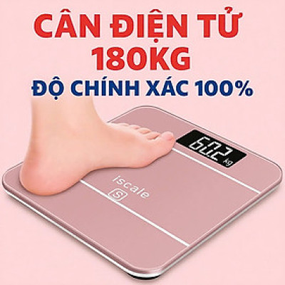 Cân Sức Khỏe Điện Tử Gia Đình – Tải Trọng 180kg, Màn Hình LED Báo Nhiệt Độ Rõ Nét