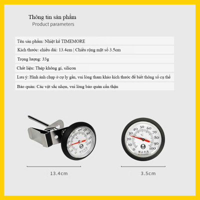 Nhiệt Kế Timemore | Đo Nhiệt Độ Nước Pha Chế Cà Phê