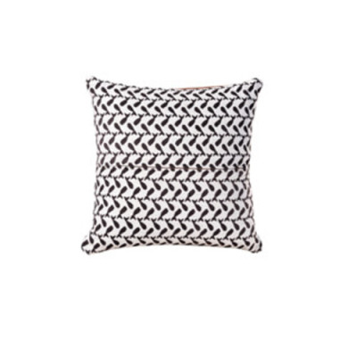 Gối sofa tựa lưng hình vuông cao cấp, kết hợp da bò thật và vải DVH6006C | REEKO