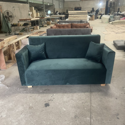 Bộ ghế nail Juno Sofa 1m2 bao gồm kệ chân và đôn nhân viên 