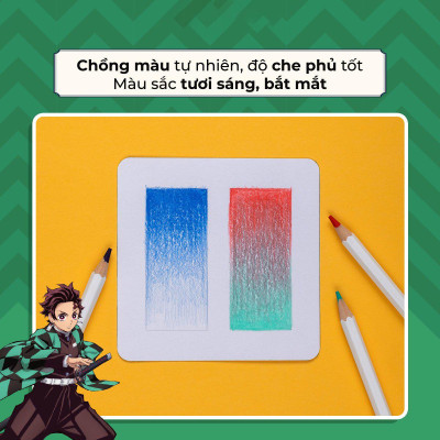 Hộp 24 Bút Chì Màu Thanh Gươm Diệt Quỷ - Colokit CPC-C043/DS - Hộp Thiếc