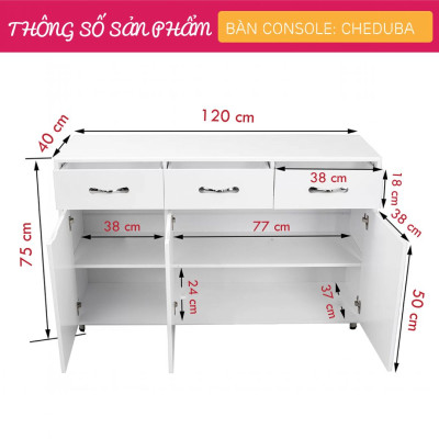 Bàn sảnh ra vào gỗ hiện đại SMLIFE Cheduba