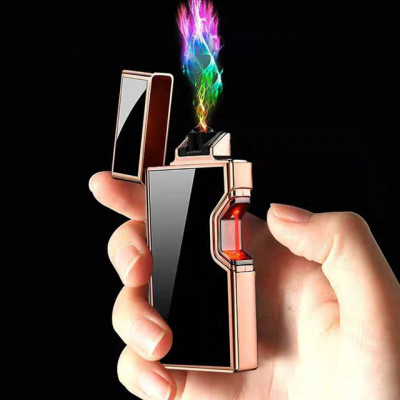 Vỏ Hột Quẹt Bật Lửa Hồng Ngoại Cảm Ứng Sạc Điện USB 875 Màu Đen Thiết Kế Đẹp Độc Lạ Cao Cấp - Nhiều màu