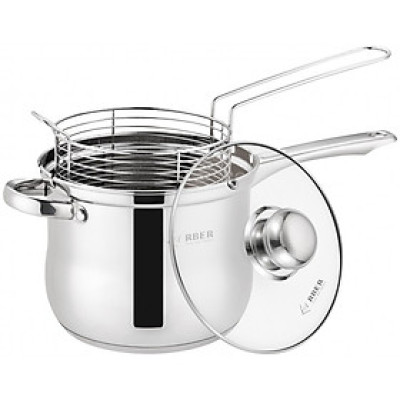 Quánh inox chiên ngâp dầu, kèm giỏ inox Arber AN-04VH Hàng chính hãng