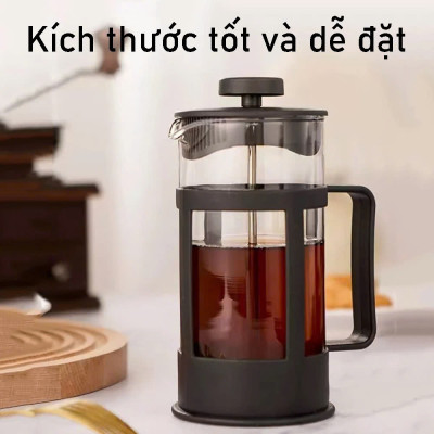Bình Pha Trà Cà Phê Kiểu Pháp Cao Cấp 350ml Nóng Lạnh Văn Phòng Du Lịch Dã Ngoại Phượt