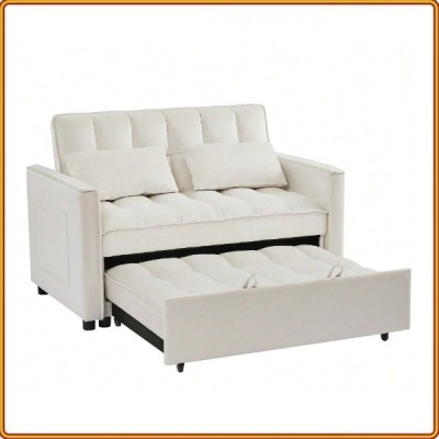 Sofa giường đa năng thông minh, sofa gấp gọn SM27CT Juno Sofa bọc vải, chân kim loại cao cấp