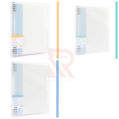 Sổ Tay Ghi Chép Gáy còng  / Binder Gáy Lò Xo ghi chép 120 Trang/ Bìa nhựa sổ tay gáy còng - Có kèm giấy 120 trang