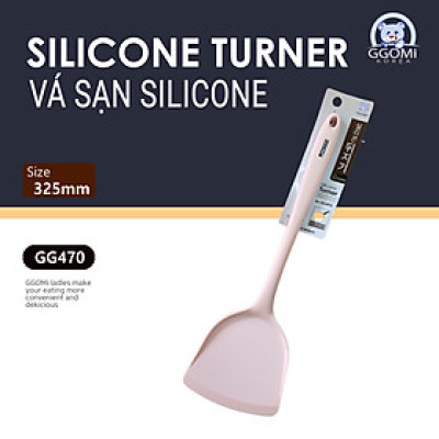 [HÀNG CHÍNH HÃNG]Vá sạn/Xẻng đảo lật thức ăn silicone an toàn sức khỏe, 4 màu sắc sặc sỡ dài 33cm GGOMi Hàn Quốc GG470