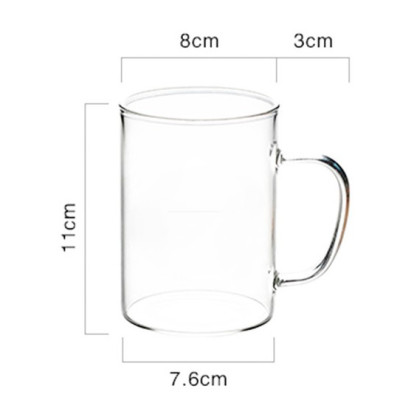 Ly Thủy Tinh Chịu Nhiệt Kèm Tay Cầm In Chữ Morning