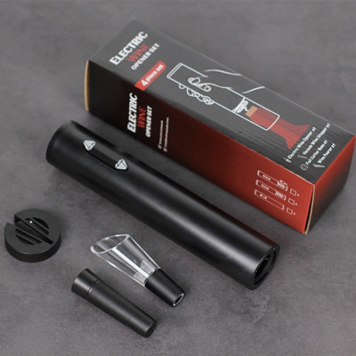 Bộ khui rượu Vang bằng điện 4 món nút hình Kim cương (Dùng pin)