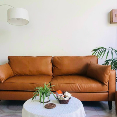 (TẶNG KÈM 2 ĐÔN ) - Sofa băng da Vintage Tundo kích thước 1m8 nhiều màu lựa chọn 