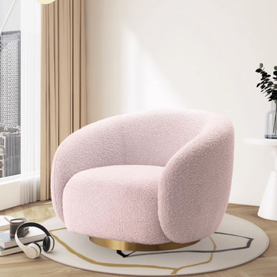 Ghế sofa đơn bọc vải lông cừu chân bọc vải cao cấp Tundo HSDCT-20