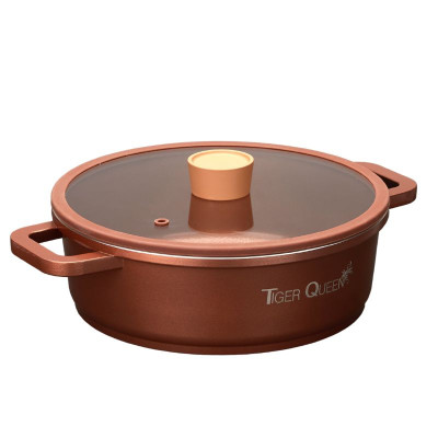 Nồi lẩu Ceramic từ tính Tiger Queen CWCB-24CL - Màu nâu chocolate [24cm - 3.2L] - Chính hãng