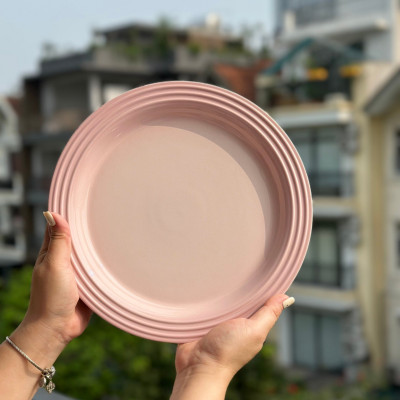 Đĩa Le Creuset 27cm màu Hồng Hàng chính hãng