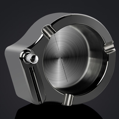 Gạt tàn có quẹt lửa (bật lửa) bằng kim loại 