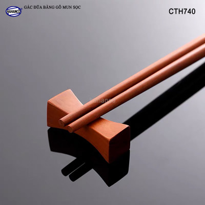 Bộ 10 gác đũa gỗ Trắc /Mun sọc (CTH740) Tiện dụng và sang trọng trên bàn ăn - An toàn cho sức khỏe