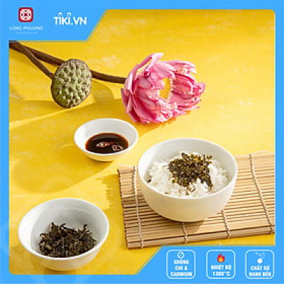 COMBO 12 sản phẩm mix: bát cơm Nhật, bát mắm, đĩa hến sứ Long Phương