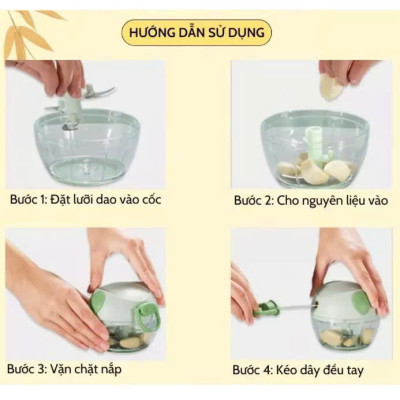 Máy Xay Tỏi Ớt Cầm Tay Mini Hình Mặt Lợn Kute – Xay Gia Vị Tiện Lợi Với 2 và 3 Lưỡi Dao - HÀNG CHÍNH HÃNG MINIIN