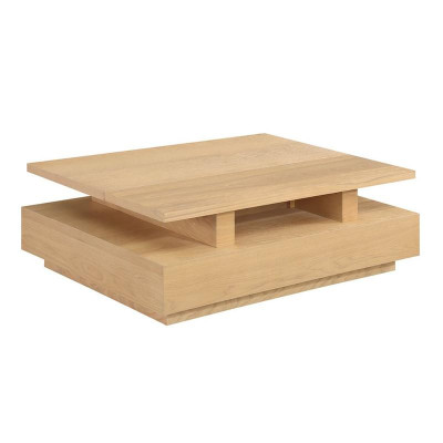 Bàn sofa gỗ sồi mặt bàn nâng hạ mở rộng hiện đại SMLIFE Claris 7C | D114,3 x R86,4 x C40,6cm | gỗ Cao Su và Veneer Sồi