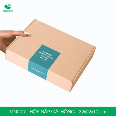 MNG07 - 32x22x10cm - Combo 20 hộp nắp gài hông - Thùng carton đóng hàng 
