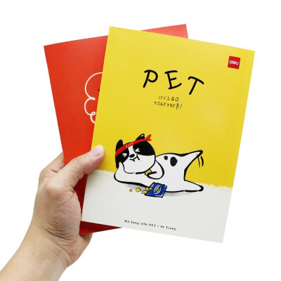Tập Học Sinh - 4 Ô Ly Vuông - 96 Trang 120gsm - Deli CNA96-PET (Mẫu Bìa Giao Ngẫu Nhiên)