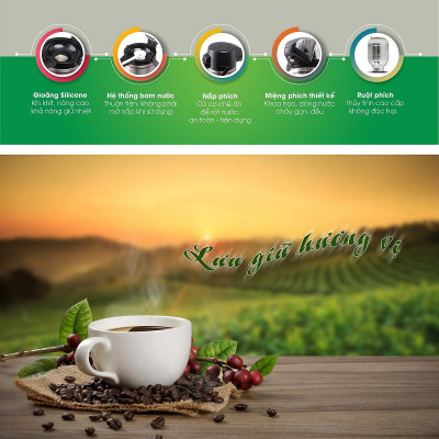 Phích đựng nước Rạng Đông nút bấm 2 lít Model: RD-2045ST3.E