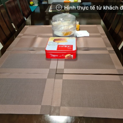 Combo 6 Tấm lót bàn ăn,LUXURY  tấm trải bàn ăn cách nhiệt sang chảnh sạch sẽ dễ vệ sinh KT 30x45cm
