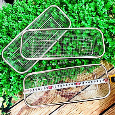 [MỚI] Rổ Inox Hình Chữ Nhật - Không Rỉ Sét 13* 30 cm. Chuyên phục vụ Sp Gia dụng, Khuôn làm bánh, Dụng cụ học Sinh, Nhà
