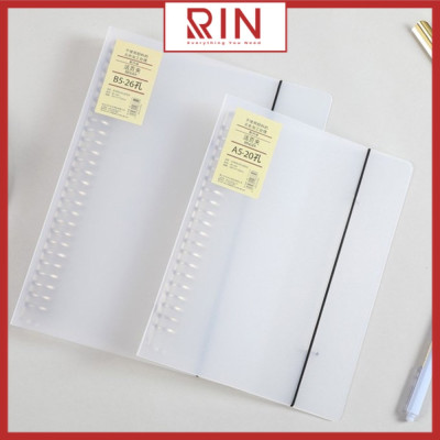Bìa sổ tay bìa nhựa / Bìa gáy còng có thể thay lõi, ruột sổ  nhiều size A5-B5-A4 