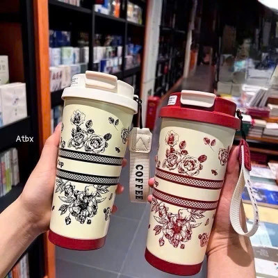 Ly Giữ Nhiệt 500ml Inox 316 Hoa Văn Sang Trọng, Giữ Nhiệt Lâu - HÀNG CHÍNH HÃNG MINIIN