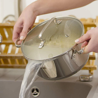 Bộ Nồi 4 Sets TEFAL G719S7 Có Vạch Chia, Gồm 7 Chi Tiết Nhập Khẩu Đức, Chất Liệu Thép Không Gỉ, Dùng Cho Mọi Loại Bếp, Bền Gấp 6 Lần Chảo Thường - Hàng Nhập Khẩu