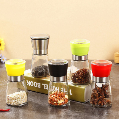 Lọ Xay Tiêu Cầm Tay Siêu Nhanh Bằng Thủy Tinh Dày Dặn Có Nắp Đậy - Hàng Cao Cấp