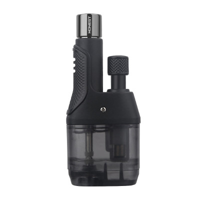 Vỏ Hột Quẹt Bật Lửa Khò Gas 1 Tia Mạnh Mẽ Honest BCZ-796 Thiết Kế Hình Tháp Đôi Bình Chứa Gas Trong Suốt Nhìn Thấy Lượng Gas - Nhiều Màu