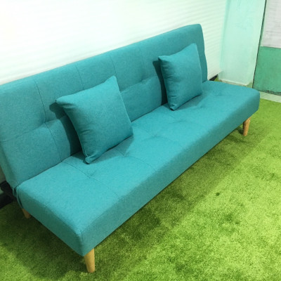 Sofa bed xanh ngọc bố XNB 1m7x90, sofa giường phòng khách, salon, sopha, sa lông, sô pha