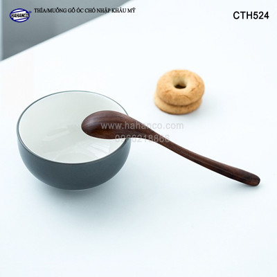 Thìa/Muỗng ăn súp gỗ Óc Chó (17cm) CTH524 - Phụ kiện thìa gỗ vừa sử dụng chụp ảnh hoặc decor trang trí cho nhà hàng, món ăn