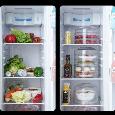 Lồng bàn Nhà của Mẹ giữ nhiệt, chống bụi, côn trùng 4 tầng, 5 ngăn (thiết kế lỗ hở giữa các ngăn) chất liệu nhựa PP trong suốt cao cấp