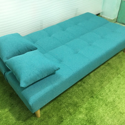 Sofa bed xanh ngọc bố XNB 1m7x90, sofa giường phòng khách, salon, sopha, sa lông, sô pha