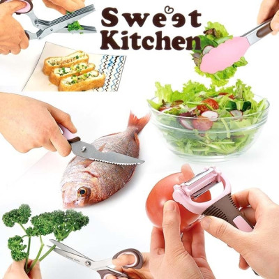 Kéo làm bếp mạ Titan Hirosho Sweet Kitchen 205mm - Hàng nội địa Nhật Bản |#nhập khẩu chính hãng|