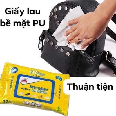 [ ComBo 2 Hộp] Giấy lau giầy thần thánh-Lau sạch giầy, dép, túi xách, ba lô...-200 x150 mm-(30 tờ/hộp)