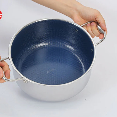 Bộ 5 nồi chảo iMat Hybrid Blackcube, phủ chống dính gốm - Ceramic lòng xanh