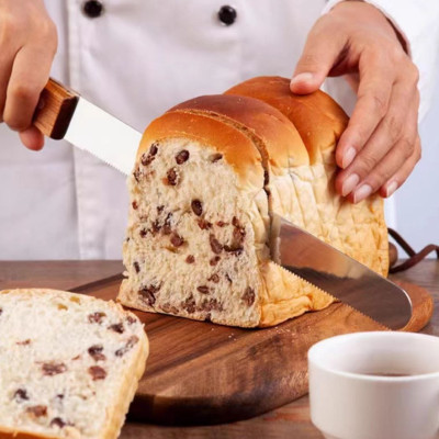 DAO CẮT BÁNH MÌ BÁNH NGỌT BÁNH GATO SINH NHẬT TAY CẦM CÁN GỖ LƯỠI RĂNG CƯA DAO DÀI 38CM ( HÀNG CAO CẤP XUẤT CHLB ĐỨC ) 