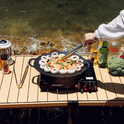 Chảo Đá Nướng Thịt Kiểu Hàn Quốc, Vỉ Nướng BBQ Chống Dính Không Cần Dầu Size 34cm Hàng Chính Hãng MINIIN