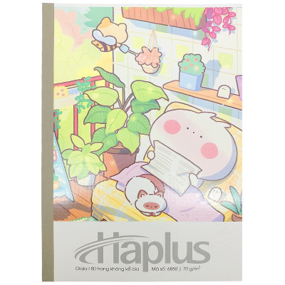 Tập Haplus Olala - Kẻ Ngang - 80 Trang 70gsm - Hải Tiến 6850 (Mẫu Bìa Giao Ngẫu Nhiên)