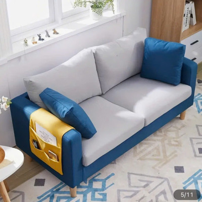 Sofa Juno Contemporary Japanese-Inspired Sofa with Storage - 2-Seater, Removable & Washable Cover, Hardwood Frame for Living Room