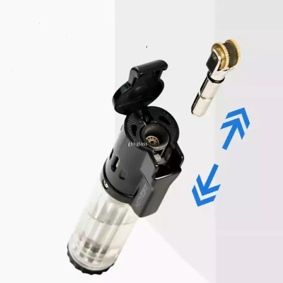 Vỏ Hột Quẹt Bật Lửa Gas Khò Tia HONEST BCZ-497 Thân Nhựa Trong Suốt Độc Đáo Bánh Xe Đánh Lửa Nhẹ