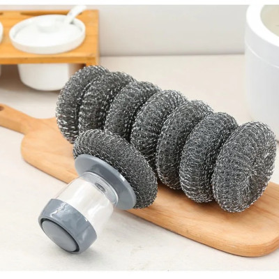 Dụng Cụ Chà Xoong Nồi Đa Năng Cầm Tay Siêu Sạch - Có Ngăn Đựng Nước Rửa Chén Tiện Lợi