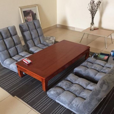  Ghế Bệt Tựa Lưng Tatami Kiểu Nhật Điều Chỉnh 5 Cấp Độ, Vỏ Nhung Cực Mịn Ko Bị Xẹp- Hàng Loại 1- Chính Hãng MINIIN