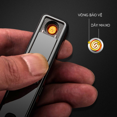 Vỏ Hột Quẹt Bật Lửa Sạc Điện Kiêm Đèn Pin Honest BCZ473 đẹp độc lạ - dùng gas cao cấp ( giao màu ngẫu nhiên )