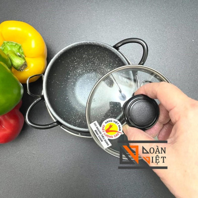 [Tặng ĐẾ INOX] Nồi Cơm Niêu mẫu MỚI SIÊU ĐẸP làm từ HỢP KIM NHÔM VÂN ĐÁ CHỐNG DÍNH. Niêu NHÔM đức Nguyên khối ĐẴNG CẤP.